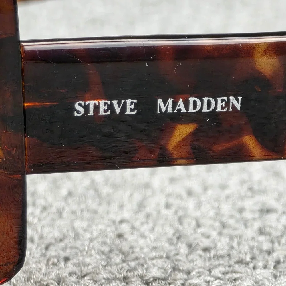 Steve Madden S155 TS Sunglasses Women Brown Tortoise Oversized Square Y2K OS